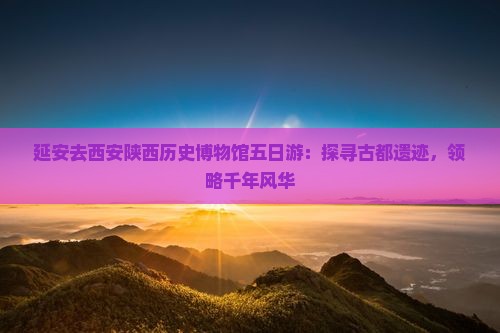 延安去西安陕西历史博物馆五日游：探寻古都遗迹，领略千年风华