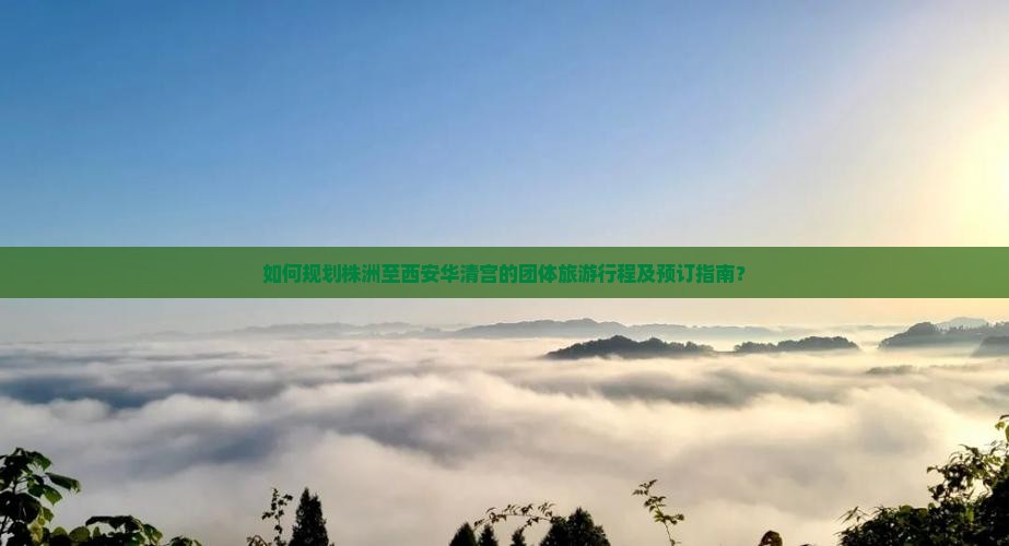 如何规划株洲至西安华清宫的团体旅游行程及预订指南？