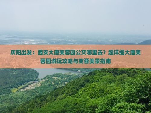 庆阳出发：西安大唐芙蓉园公交哪里去？超详细大唐芙蓉园游玩攻略与芙蓉美景指南