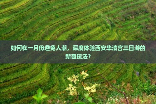 如何在一月份避免人潮，深度体验西安华清宫三日游的新奇玩法？