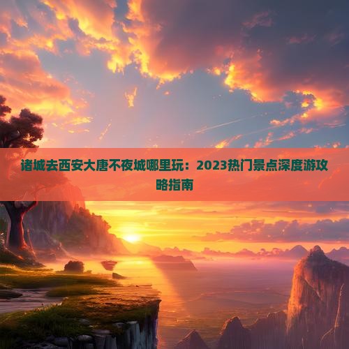 诸城去西安大唐不夜城哪里玩：2023热门景点深度游攻略指南