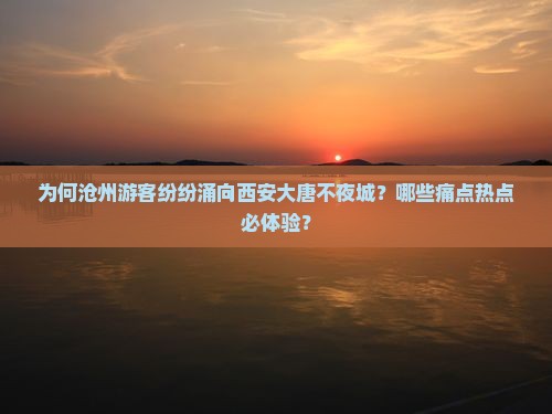 为何沧州游客纷纷涌向西安大唐不夜城？哪些痛点热点必体验？