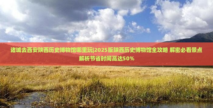 诸城去西安陕西历史博物馆哪里玩
