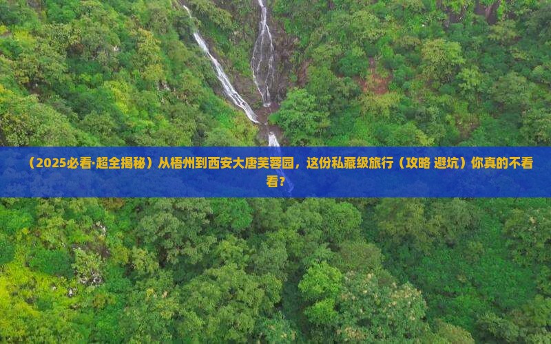 梧州去西安大唐芙蓉园必去地