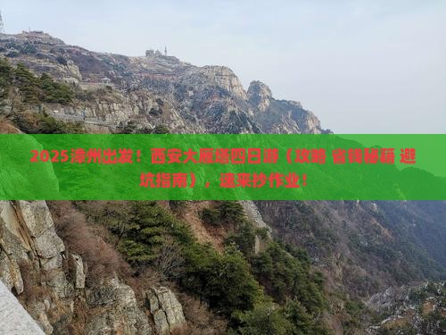 漳州去西安大雁塔四日游