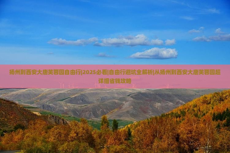 扬州到西安大唐芙蓉园自由行
