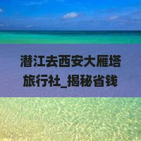 潜江去西安大雁塔旅行社