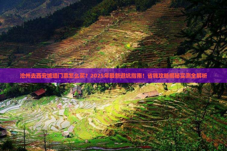 沧州去西安城墙门票