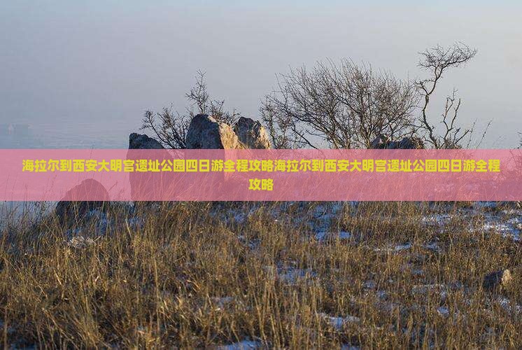 海拉尔到西安大明宫国家遗址公园四日游