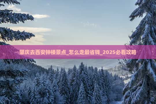 肇庆去西安钟楼景点