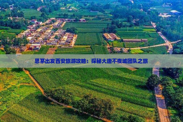 思茅出发西安旅游攻略：探秘大唐不夜城团队之旅