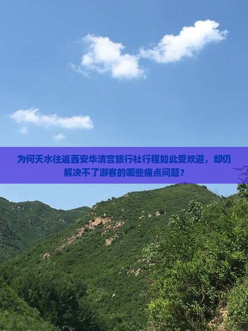 为何天水往返西安华清宫旅行社行程如此受欢迎，却仍解决不了游客的哪些痛点问题？