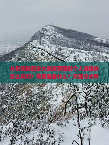 从黔南到西安大唐芙蓉园的个人游路线怎么规划？需要准备什么？交通方式有哪些？