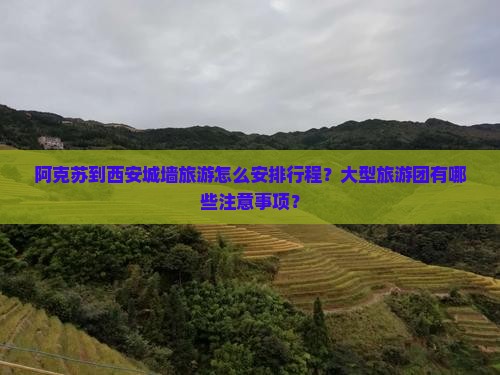 阿克苏到西安城墙旅游怎么安排行程？大型旅游团有哪些注意事项？