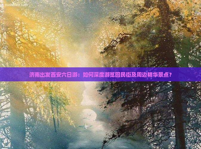 济南出发西安六日游：如何深度游览回民街及周边精华景点？