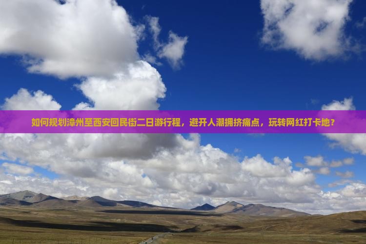 如何规划漳州至西安回民街二日游行程，避开人潮拥挤痛点，玩转网红打卡地？