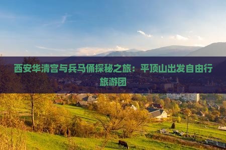 西安华清宫与兵马俑探秘之旅：平顶山出发自由行旅游团