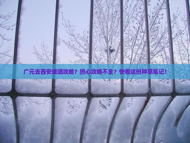 广元去西安城墙攻略？担心攻略不全？快看这份种草笔记！