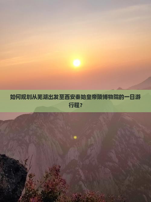 如何规划从芜湖出发至西安秦始皇帝陵博物院的一日游行程？