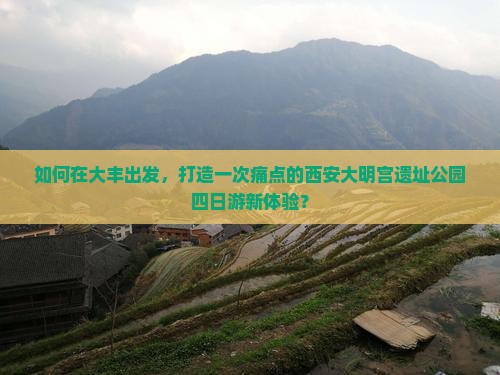 如何在大丰出发，打造一次痛点的西安大明宫遗址公园四日游新体验？
