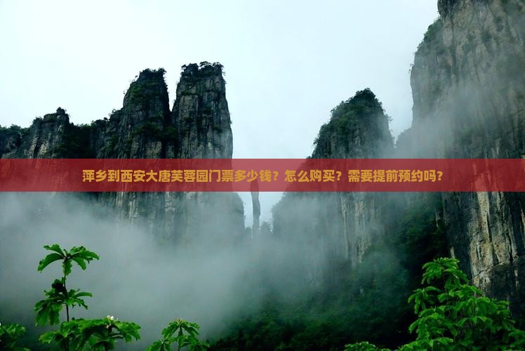 萍乡到西安大唐芙蓉园门票多少钱？怎么购买？需要提前预约吗？
