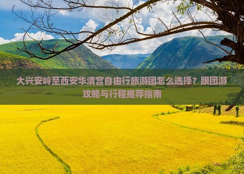 大兴安岭至西安华清宫自由行旅游团怎么选择？跟团游攻略与行程推荐指南