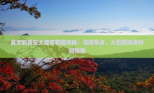 吴忠到西安大唐芙蓉园攻略：沿途景点、大巴路线及时间指南