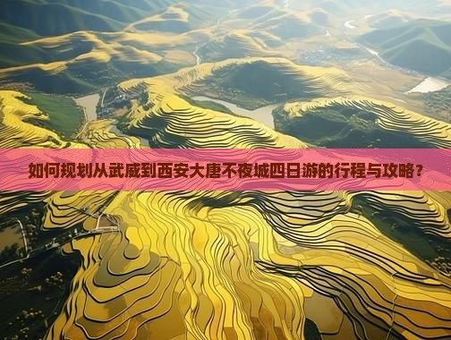 如何规划从武威到西安大唐不夜城四日游的行程与攻略？