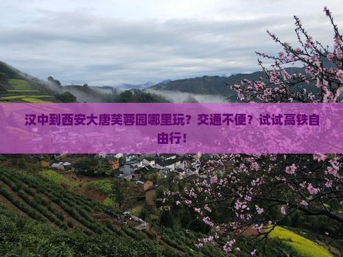 汉中到西安大唐芙蓉园哪里玩？交通不便？试试高铁自由行！