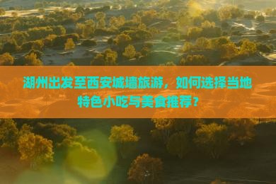 湖州出发至西安城墙旅游，如何选择当地特色小吃与美食推荐？