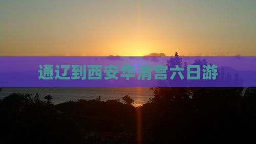 通辽到西安华清宫六日游