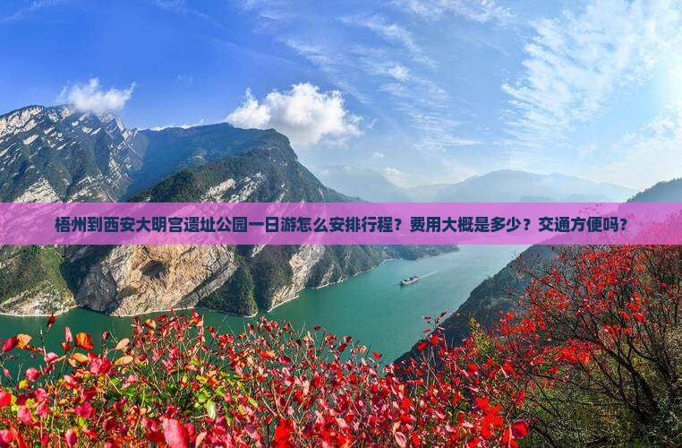 梧州到西安大明宫遗址公园一日游怎么安排行程？费用大概是多少？交通方便吗？