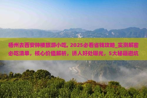 梧州去西安钟楼旅游小吃