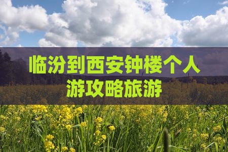 临汾到西安钟楼个人游