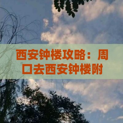 周口去西安钟楼哪里玩
