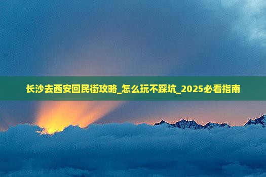 长沙去西安回民街攻略