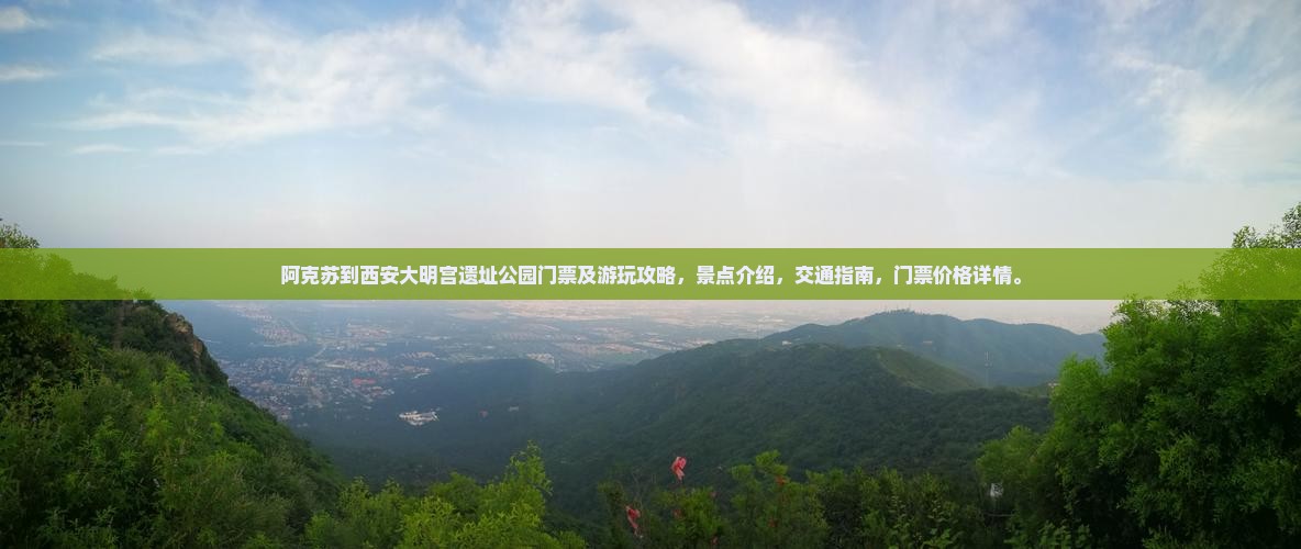 阿克苏到西安大明宫国家遗址公园门票