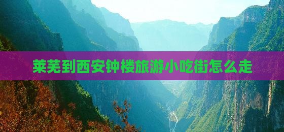 莱芜到西安钟楼旅游小吃