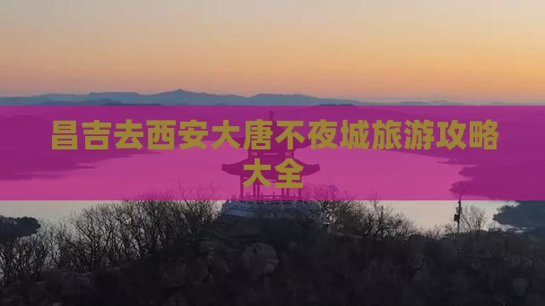 昌吉去西安大唐不夜城旅游