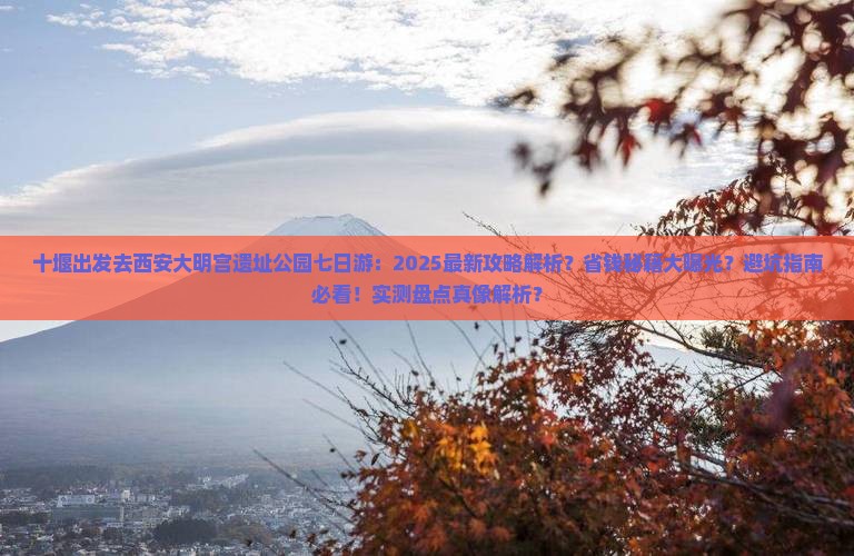 十堰去西安大明宫国家遗址公园七日游