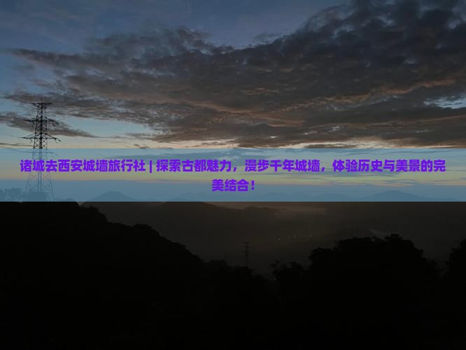 诸城去西安城墙旅行社