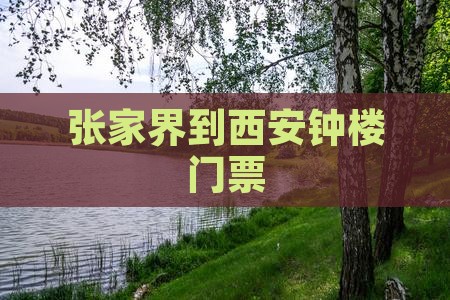 张家界到西安钟楼门票