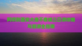 阿坝去西安大唐不夜城三日游