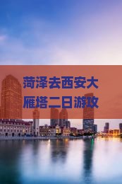 菏泽去西安大雁塔二日游