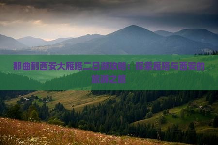 那曲到西安大雁塔二日游
