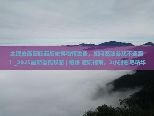 太原去西安陕西历史博物馆攻略
