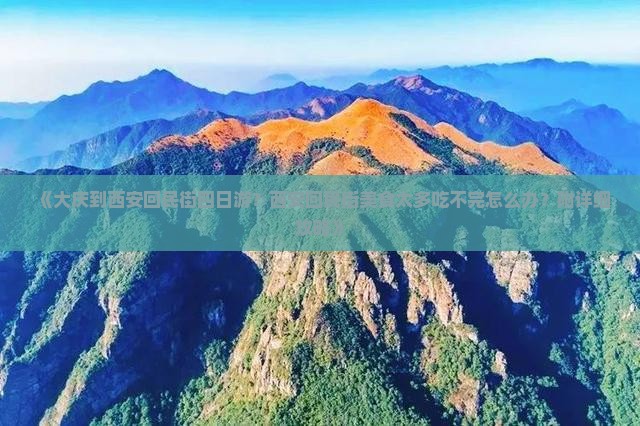 《大庆到西安回民街四日游？西安回民街美食太多吃不完怎么办？附详细攻略》