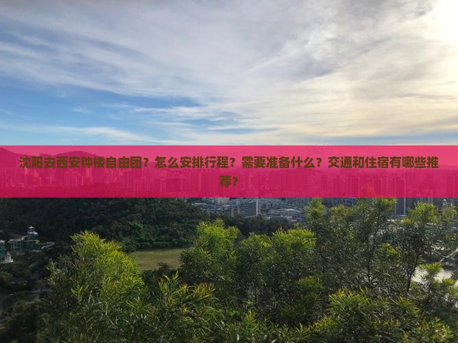 沈阳去西安钟楼自由团？怎么安排行程？需要准备什么？交通和住宿有哪些推荐？