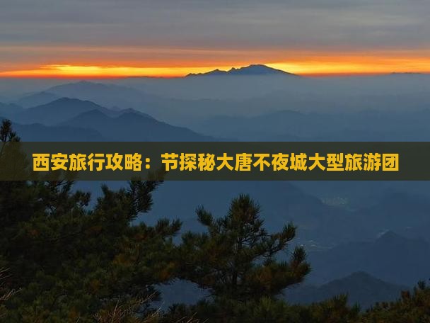 西安旅行攻略：节探秘大唐不夜城大型旅游团