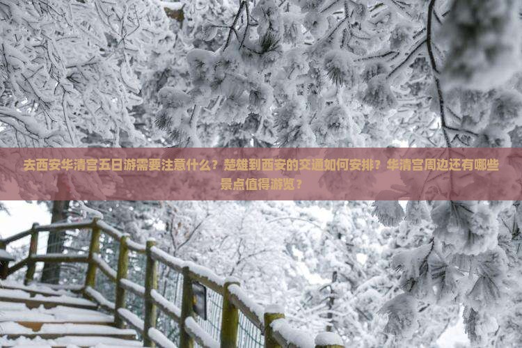 去西安华清宫五日游需要注意什么？楚雄到西安的交通如何安排？华清宫周边还有哪些景点值得游览？